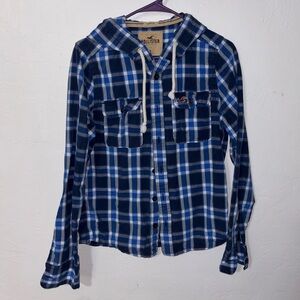 Men’s Small Hollister Button Up Long Sleeve Plaid Jacket
